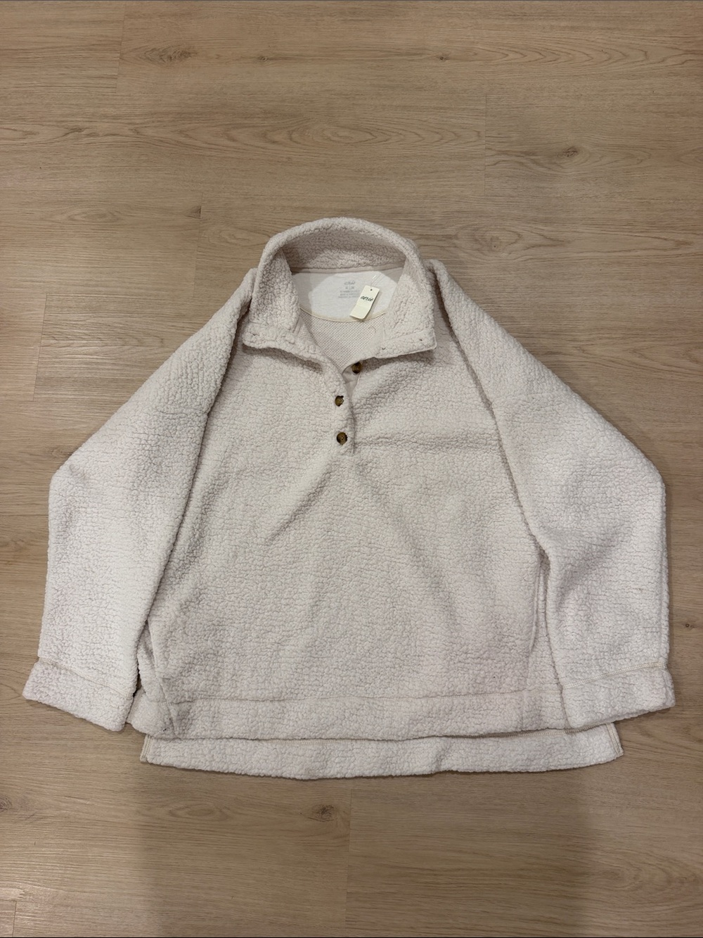 New Aerie XL Cozy Sherpa Pullover Sweater - Cream